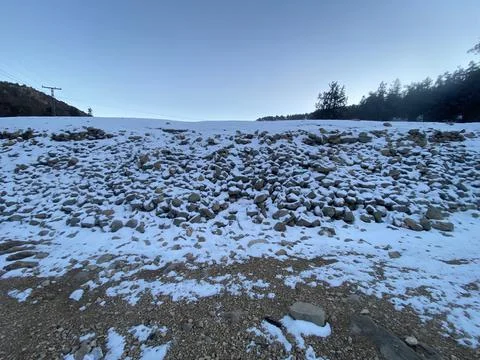 Stonewall in Snow 写真素材