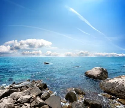 Stony beach Stock Photos