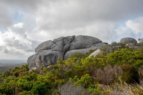 A Stony Hill lookout in Torndirrup National Park near Albany Stock Photos