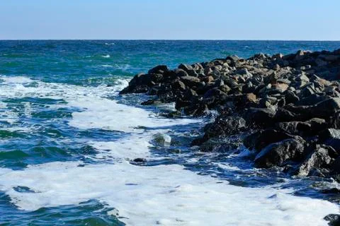 Stony seacoast 写真素材