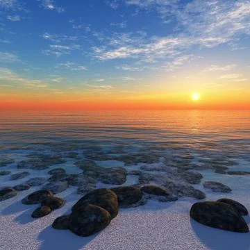 Stony seashore Stock Photos