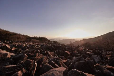 Stony slopes Foto stock