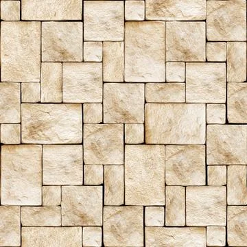Stony wall seamless background. Stock Photos