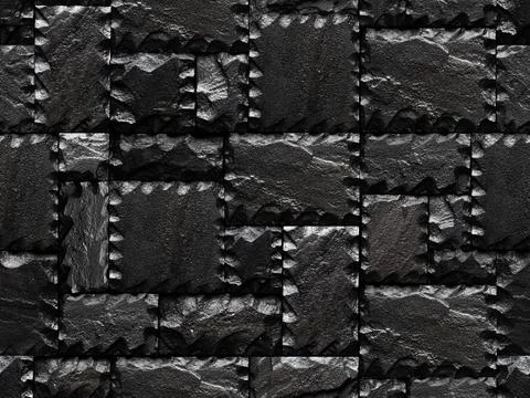 Stony wall seamless background. Stock Photos