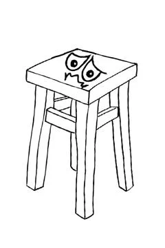 Stool, chair Stock Illustration