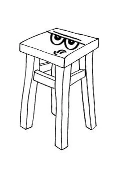 Stool, chair Stock Illustration