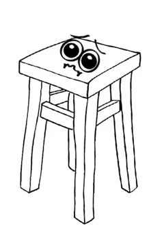 Stool, chair Stock Illustration