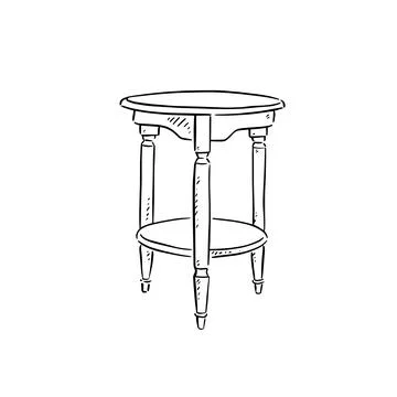 Stool drawing Illustrazione stock