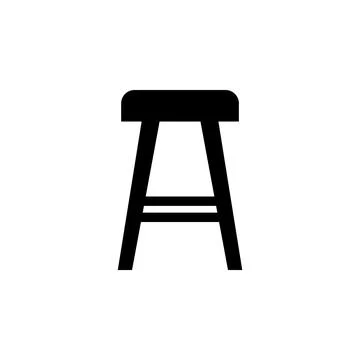 Stool Flat Vector Icon Stock Illustration