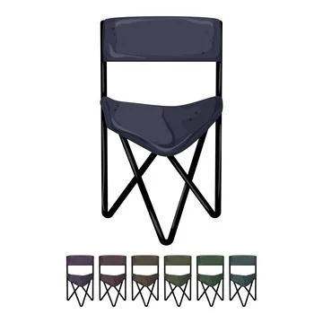 Stool folding chair cartoon vector graphic Stock Illustration