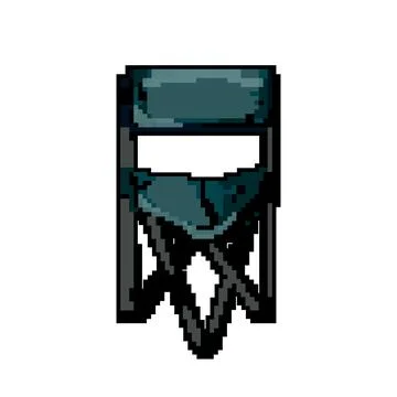 Stool folding chair game pixel art vector illustration Stock Illustration