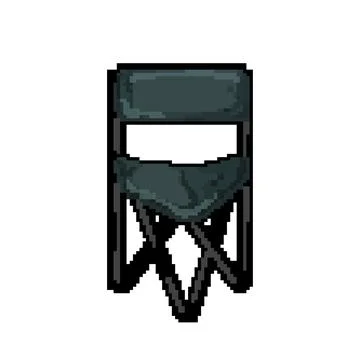 Stool folding chair pixel art vector illustration Stockillustratie