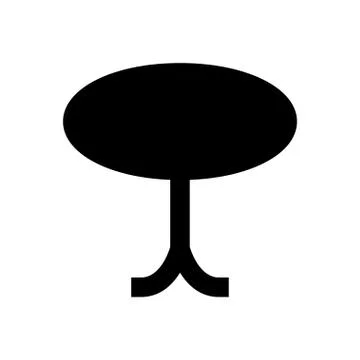 Stool glyph flat icon Stock Illustration