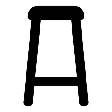 Stool icon black color vector illustration image flat style Stock Illustration