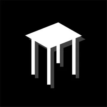 Stool icon flat Illustrazione stock