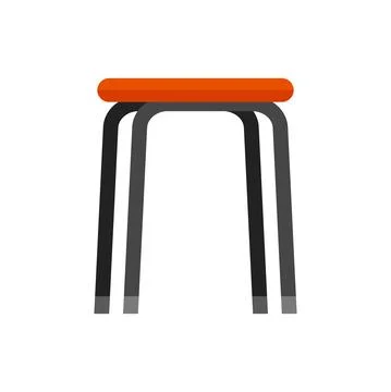Stool icon flat isolated vector Stock Illustration