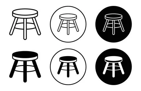 Stool icon Stock Illustration