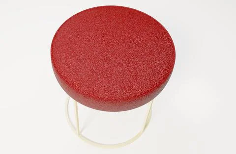 Stool with leather finishing Stock Illustration