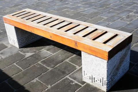 Stool in a park Stock Photos