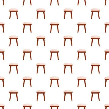 Stool pattern repeating seamless on white background Stock Illustration