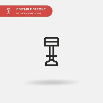 Stool Simple vector icon. Illustration symbol design template for web mobile  Stock Illustration