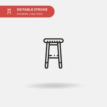Stool Simple vector icon. Illustration symbol design template for web mobile  Stock Illustration