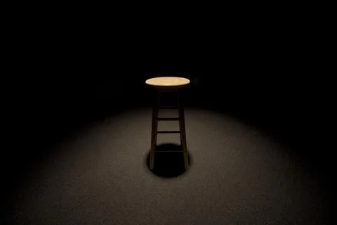 Stool In The Spotlight Stock Photos