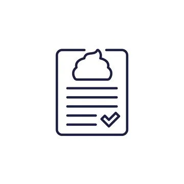 Stool test line icon on white Ilustração Stock