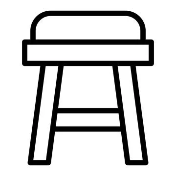 Stool Vector Icon Design Illustration Stock Illustration