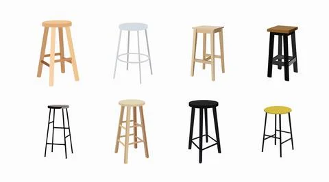 Stools Set Stock Illustration