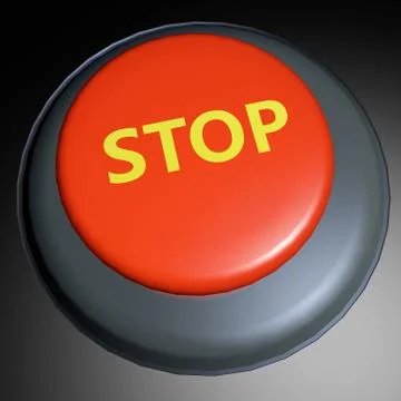 Stop 3d button Stock Illustration