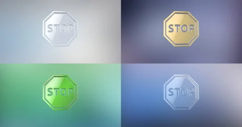 Stop 3d Icon Stock Footage 67105878