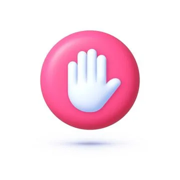 Stop 3d on white background. Vector illustration Stock Illustration