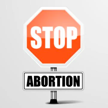 Stop abortion Stock Illustration