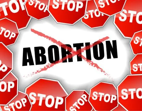Stop abortion Stock Illustration