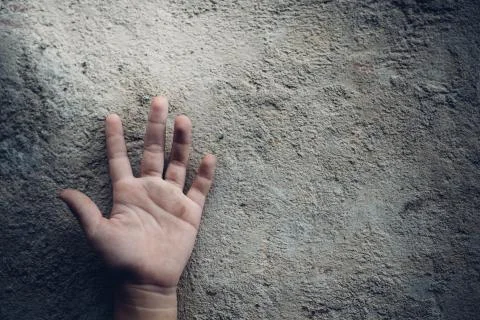 Stop abusing boy violence. child bondage in angle image blur , Human Rights D Stock Photos