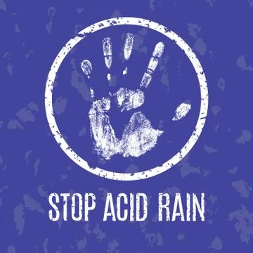 Stop acid rain vector sinn Stock Illustration