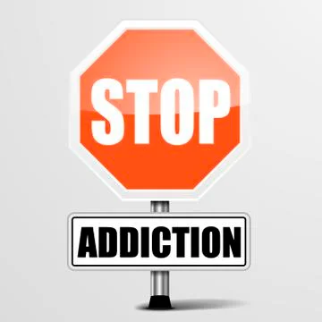 Stop Addiction Stock Illustration