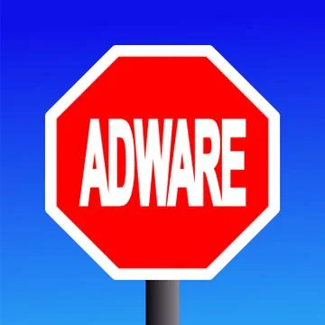 Stop adware sign Stock Illustration