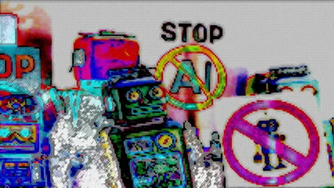 Stop AI ill 動画素材 346295154