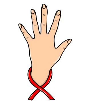 Stop AIDS and HIV Stock Illustration