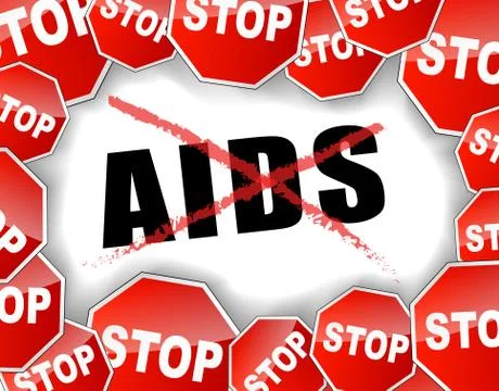 Stop aids Stock Illustration