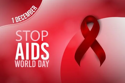 Stop aids world day Stock Illustration