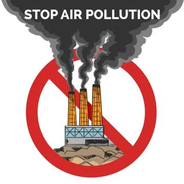 Stop air pollution Stock Illustration