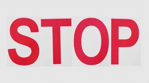 Stop On Alpha 2 Versions Stock Footage 302549303