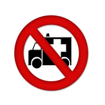 Stop ambulance Stock Illustration