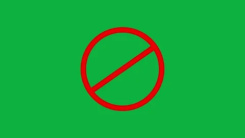 Stop and cross sign icon, Red sign stop, cross, warning, icon animated video Stock Footage 308241478