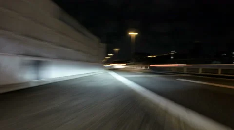 Stop and Go driver POV hyperlapse variation through the city lights of Tokyo. Stock Footage 61511244