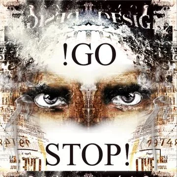 Stop and go Illustrazione stock