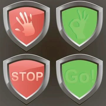 Stop and go set Stock Illustration